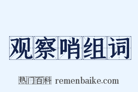 观察哨组词是什么意思的图片